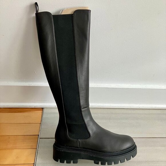Poppy Barley Shoes - Poppy Barley Elevate Chelsea Knee High Leather Boot